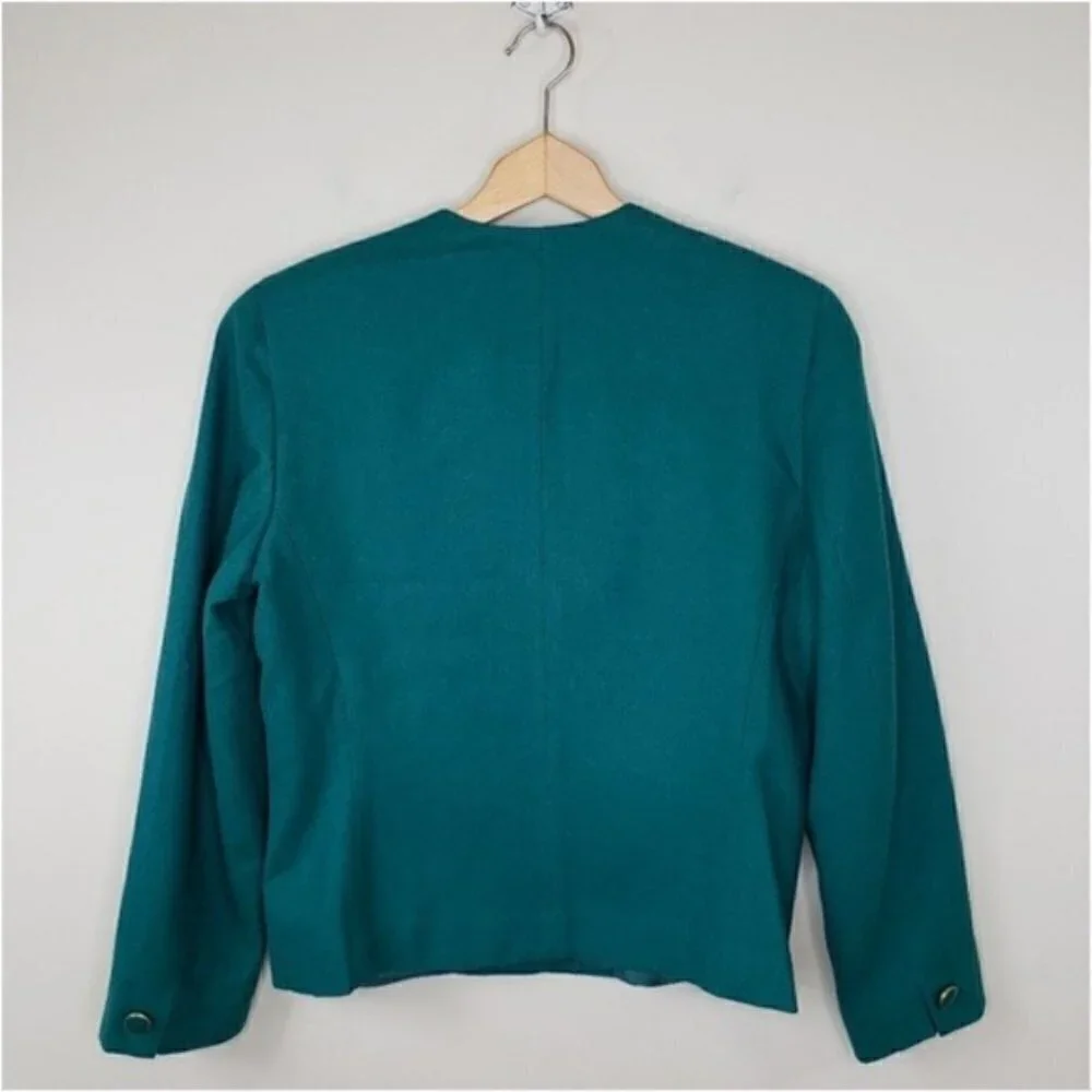 Vintage Pendleton | 4 Button Green Jacket Size 10 - Picture 2 of 5